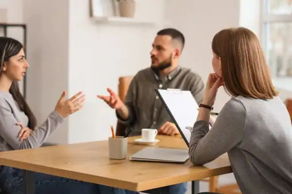 Image of couple access free mediation using family mediation voucher scheme Sherborne